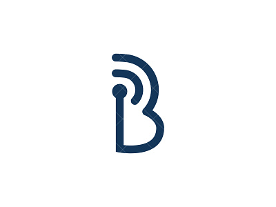 Letter B Wireless logo b b wifi branding design graphic design icon identity letter b connect logo letter b logo letter b tech logo letter b wifi logo letter b wireless logo logo logo design logos logotype monogram typography vector