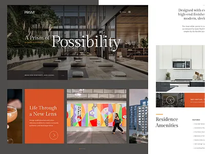 Web Design for Prism apartments construction lifestyle luxury real estate