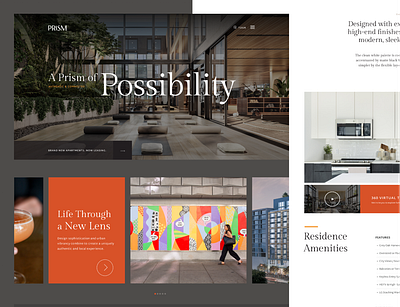 Web Design for Prism apartments construction lifestyle luxury real estate