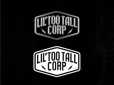 Badge Design Lil'Too Tall Corp badge badge design badges hand made handdrawn handlettering hat design lettering logotype patch design typography vintagedesign
