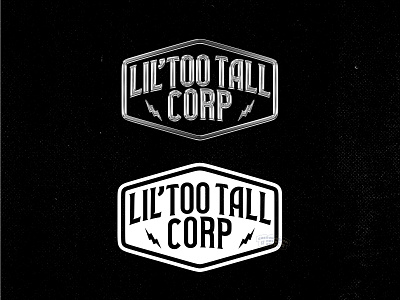 Badge Design Lil'Too Tall Corp badge badge design badges hand made handdrawn handlettering hat design lettering logotype patch design typography vintagedesign