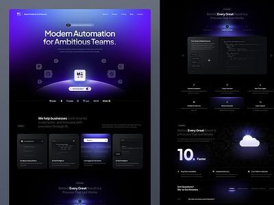 MoonRow - Modern Automation Website ai cleanui creativedesign darkmode designinspiration futuristicdesign glowui gradientui landingpage minimalui modernui neonui productdesign saas startupdesign techdesign ui uxui websitedesign webui