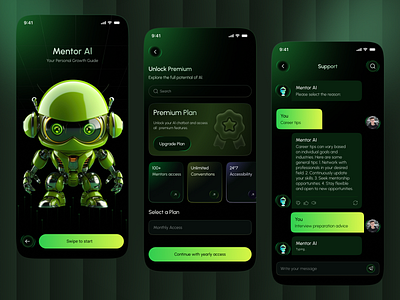 Mentor AI – Smart Learning & Chatbot Assistant App Design ai ai app ai assistant ai chatbot app app design artificial intelligence assistant app chat app chatbot chatbot app chatbot interface clean ios machine learning minimal mobile mobile app smart ai ui ux