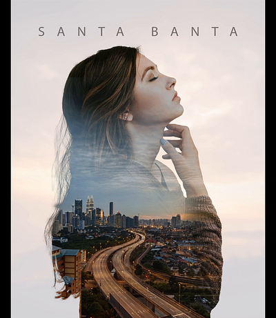 Double exposure cinemograph branding design illustration