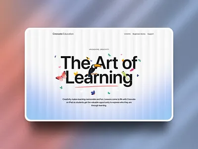 Creovate - Illustration Website Design concept graphic design hero section illustration light theme ui ux web design website