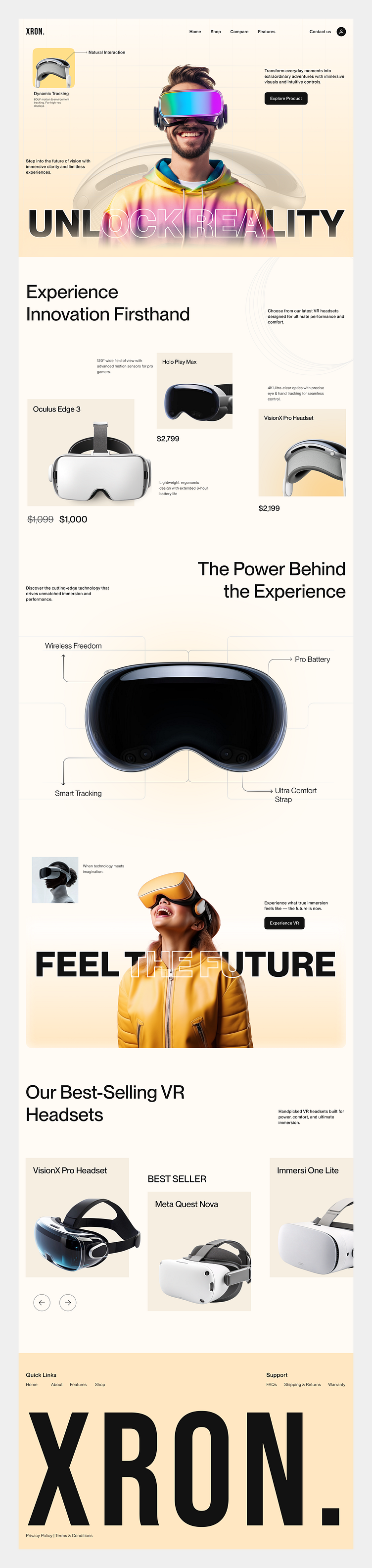 VR Headset Landing Page Concept | UI/UX Design by Saiful Ahmed on Dribbble
