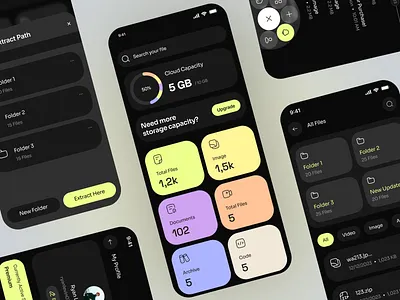 Cloud file management app app ccloud file cloud cloud file management app design interface ios mobile app oufile product simple ui ui design ux uxdesign