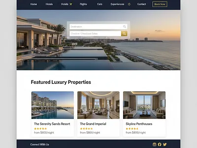Luxury Hotel Booking Website – Responsive Design 🏨 3d bookingwebsite branding customwebsite figmadesign graphic design hotelbooking landingpagedesign logo modernwebsite responsivewebdesign travelwebsite ui uidesign uiux uxdesign webdesign websiteconcept websiteportfolio wordpressdesign