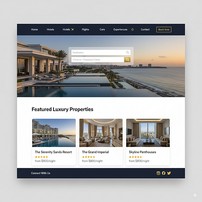 Luxury Hotel Booking Website – Responsive Design 🏨 3d bookingwebsite branding customwebsite figmadesign graphic design hotelbooking landingpagedesign logo modernwebsite responsivewebdesign travelwebsite ui uidesign uiux uxdesign webdesign websiteconcept websiteportfolio wordpressdesign