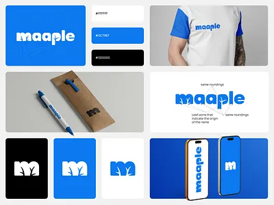 Maaple logo brand branding design elegant graphic design leaf lettering logo logo design logo designer logodesign logodesigner logotype maple minimalism minimalistic modern wordmark