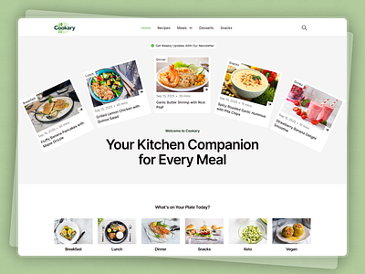Food Blogging Website Design for Cookary clean blog cooking website food food blog food blog website landing page minimal website recipe recipe blog recipe blog website revipe blog uiux website