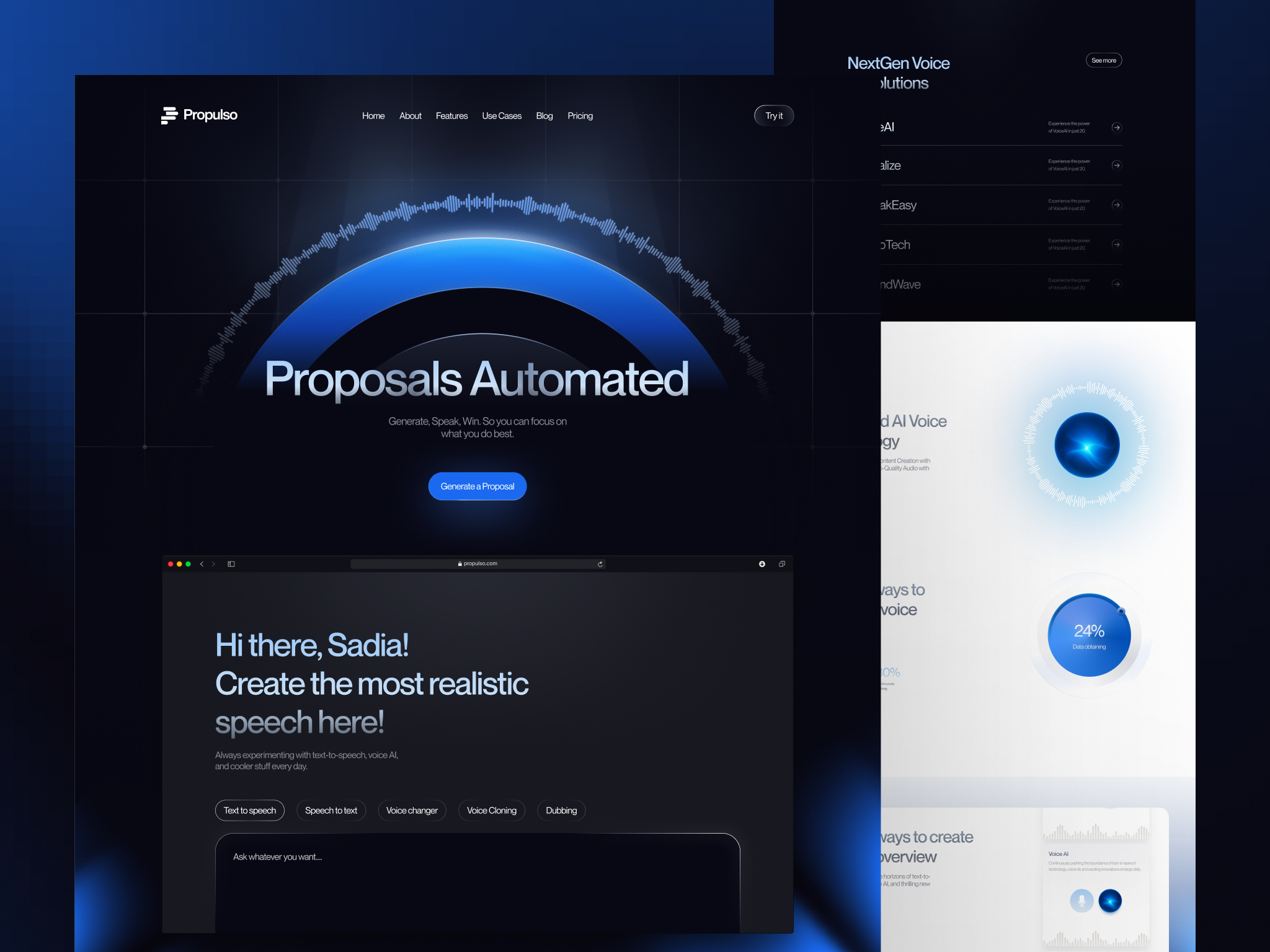 AI Voice-to-Text SaaS Product Design by Taqwah ai ai assistant ai chat ai chatbot ai transcription ai voice conversational ai product design productivity tools saas product saas web design transcription tool ui ui design uiux design ux voice app voice assistant voice to text web design