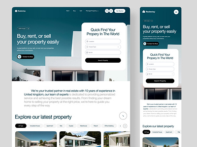 Real Estate Landing Page apartment apartment booking website architecture building company design home house landing page design property property website real estate real estate agency real estate landing page ui web design website
