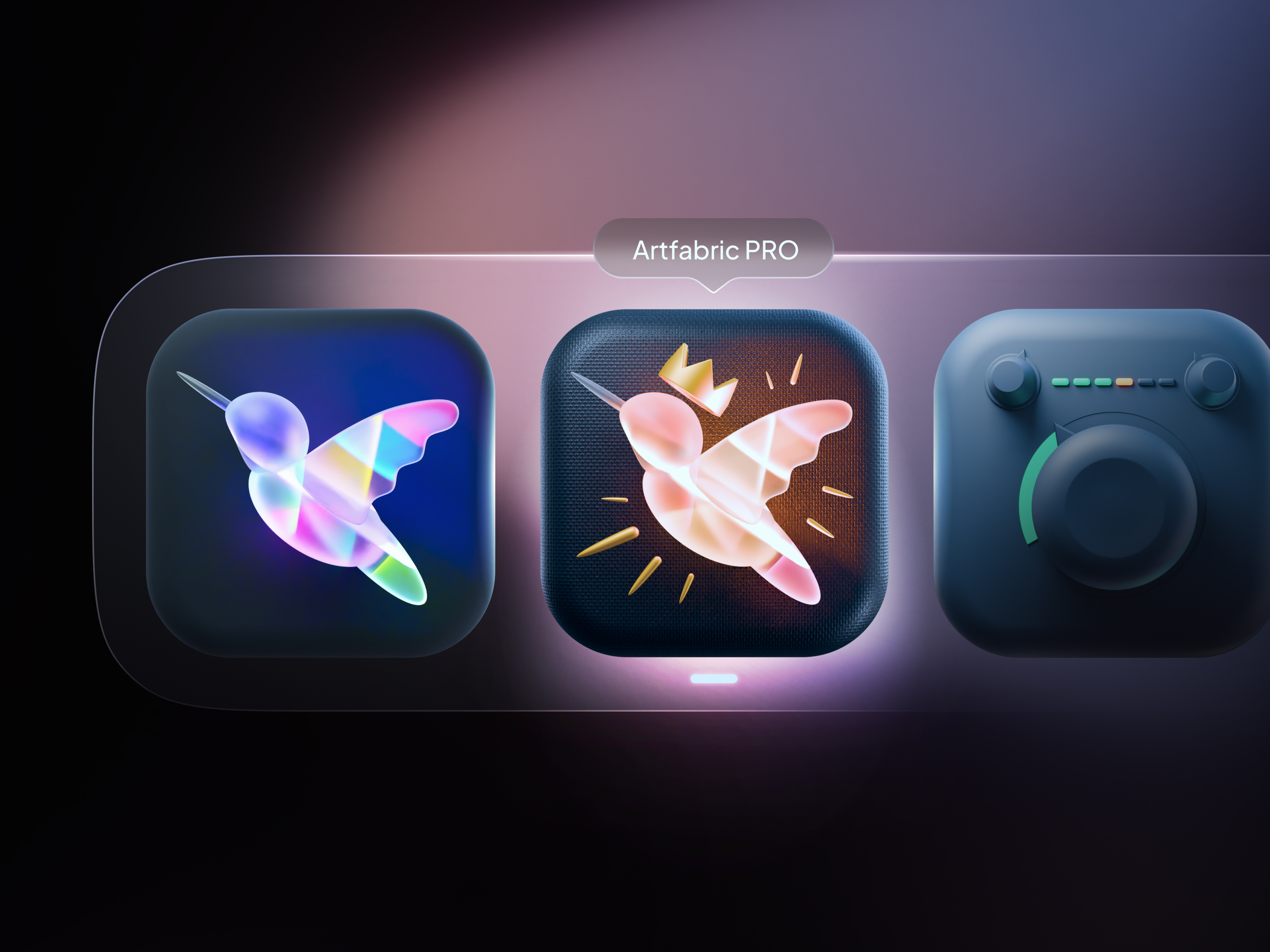 ArtFabric Pro 3d icon 3dillustration blender blockchain crypto graphic design icon logo render ui