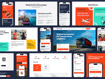 Logistic & Supply Chain Website art brand design brand identity branding creative design inspiration illustration landing page logistic logo design supply chain design ui ux web design website