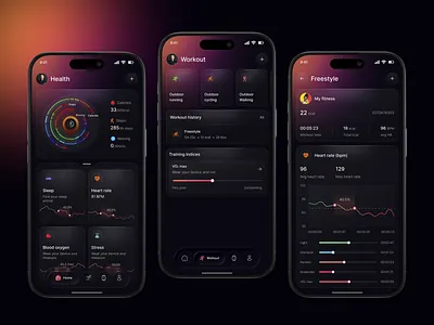 Fitness & Health Mobile App app app design fitness fitness health mobile app fitness app fitness club fitness mobile app gym health health care health care app health mobile app healthy login mobile app mobile ui ui workout workout tracker