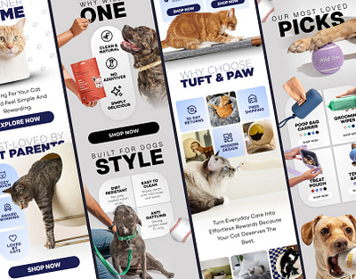 Pet shop shopify newsletter klaviyo email marketing design cat food dog food dtc email marketing ecom email automation email layout email template klaviyo mailchimp email template pet accessory shopify welcome flow