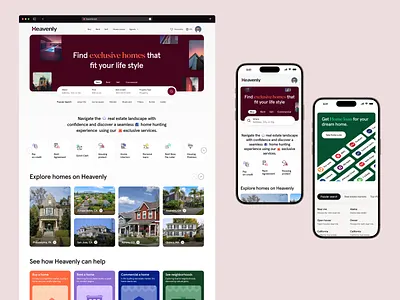 Real Estate Website Design company home page landing page landing page design mobile app property agency property management real estate real estate landing page real estate web real estate website ui web web design web ui website website design website designer