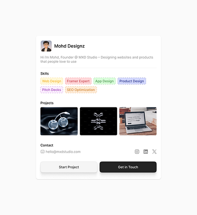 One card portfolio card portfolio design portfolio ui uiux user interface design website design