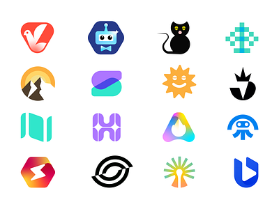 Logo Design Collection ai app logo artificial intelligence blockchain branding business logo colorful logo creative logo crypto electronic music fintech gradient logo logo design minimal logo minimalist logo modern logo saas tech web3