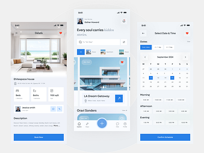Real estate app mobile platform airbnb app app ui booking clean app clean ui filters home management mobile app modernapp property real real estate rent rent property ui ux