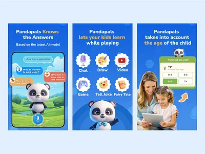ai kids - store pages app design ux