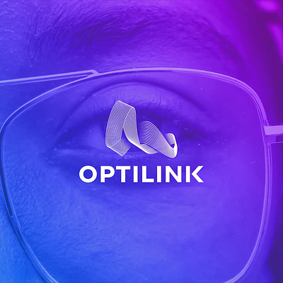 OPTILINK – Minimal Line Art Logo with Abstract Icon Above Text abstract brand identity branding design design logo flat graphic design icon illustration line line art logo logo design logos logotype modern ui unique