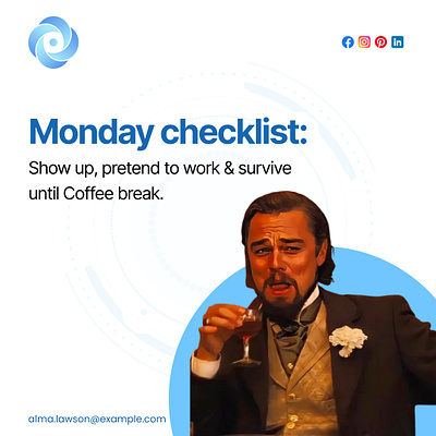 Monday checklist Meme branding graphic design logo ui