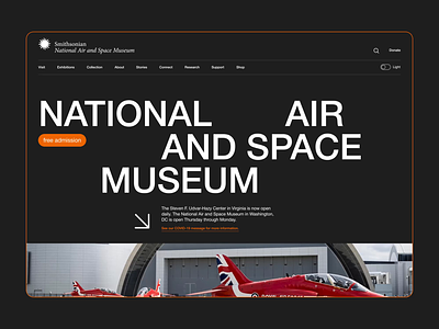 Smithsonian Air and Space Museum Website animation design ui ux web
