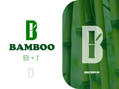Bamboo eco friendly company, B letter logo,combination mark logo futureforward
