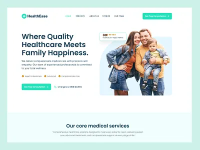 Website Design for Health Care adobe care company css designer development figma framer health health care html photoshop ui user interface ux web designer webflow website wordpress