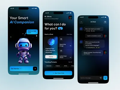 AI Assistant Chat App ai ai assistant ai chat ai chatbot app app design app interfaces assistant chat chat assistant chat bot chatbot chatbot app chatgpt ios mobile mobile app mobile app design mobile design ux