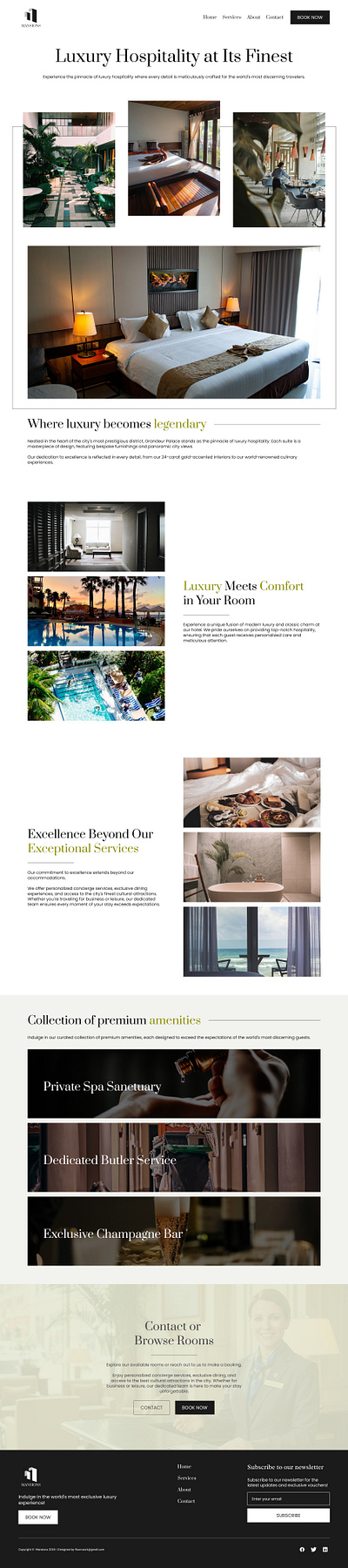 Mansions Hotel - Website branding design hotel hotel spa ui website