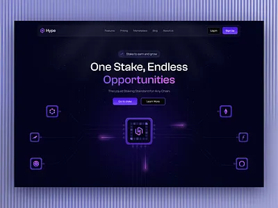 Liquid Staking Appchain Landing Page appchain blockchain crypto cryptocurrency defi exchange fintech futuristic landing page liquid staking modern staking startup swap trading web design web3 website