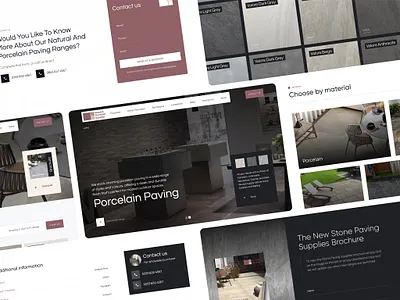 Webflow website design and development. Paving supply company. architect architecture brochure company cta design e commerce ecommerce framer homepage manufacturing paving rock shop stone store supply web design webflow website