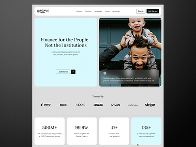Concept for finance platform design figma landing ui ux webdesign