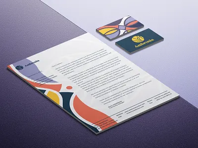 Ambrosia Stationary Design business letter colorful design enveloppe design good design good stationary design goodies design modern design pattern design staionary design
