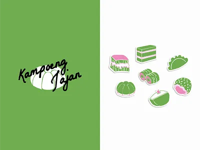 Kampoeng Jajan - Indonesian Traditional Snack Branding branding design graphic design green illustration indonesian logo pink realproject snack sweets traditional ui ux vector visual identity website