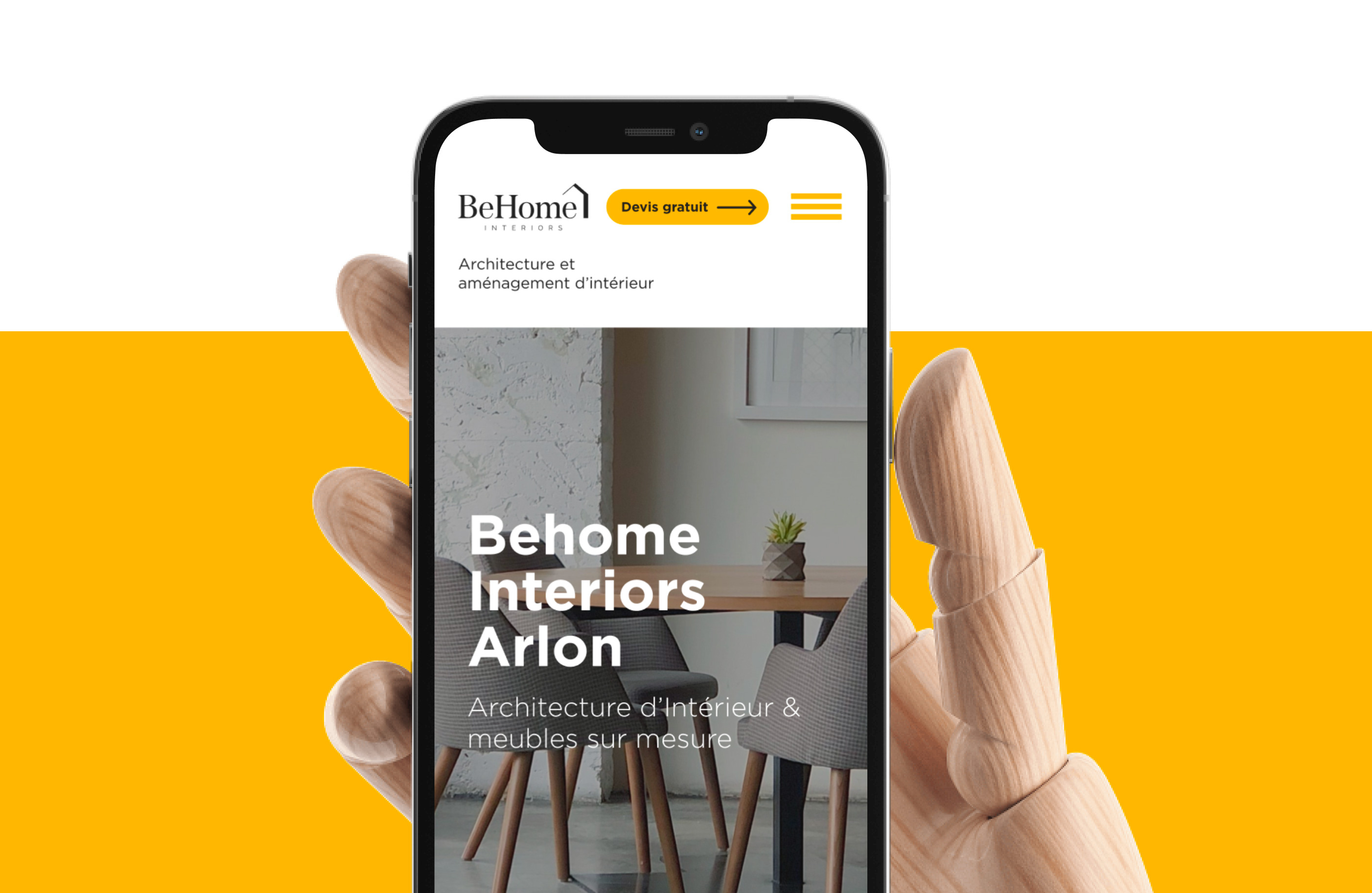 BeHome Interiors Branding branding graphic design logo ui uxui web design