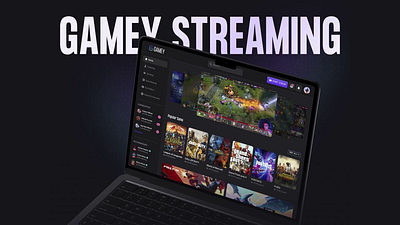 Game Streaming Platform 3d animation design game game design gaming gaming app platform player showreel store streaming platform twitch ui ux website website design
