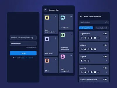 The booking app for a non-profit organization accomodation booking booking app clinic booking cross platform app driver booking driver journal mobile app uxui