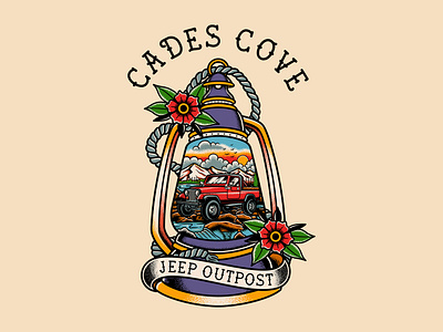 Cades Cove branding business design graphic design illustration tattoo traditional tattoo
