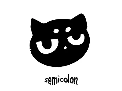 Semicolon - Second Hand Bookstore Mascot Illustration Set black book branding cat design graphic design grunge identity illustration logo nimimalist store underground vector visual website