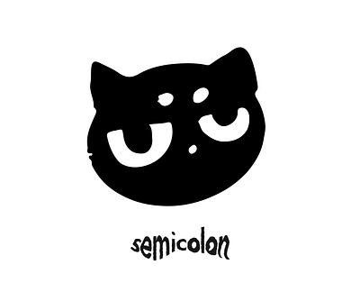 Semicolon - Second Hand Bookstore Mascot Illustration Set black book branding cat design graphic design grunge identity illustration logo nimimalist store underground vector visual website