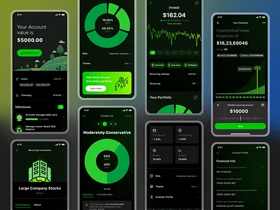 Fintech & Crypto app - Dark theme app dashboard app ux crypto dashboard crypto wallet cryptocurrency dark dashboard dark them dark theme dark ui financial app fintech app fintech dashboard fintech landing page fintech website infographic investment dashboard investment logo investor personal finance trading app