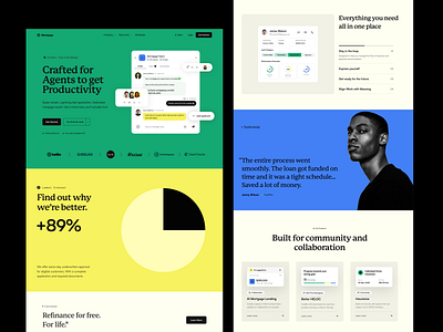 Mortgage - Landing Page Design chat corporate design header landing page landing page design loan website messaging modern design mortage mortgage crm product sales crm social startup website startups ui user experience web design webflow website design