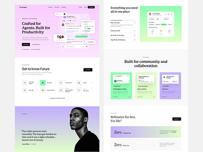 Mortgage - Landing Page Design chat corporate design header landing page landing page design loan website messaging modern design mortage mortgage crm product sales crm social startup website startups ui user experience web design webflow website design