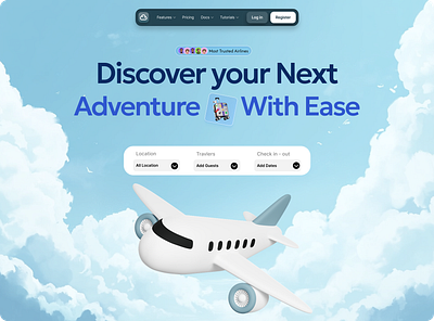 Airline hero section: new concept.