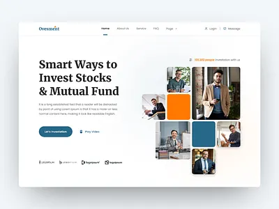 Ovesment - Investment & Finance Landing Page branding business consultant corporate design elementor finance landing page finance website financial fintech investment landing page template ui ui design uiux website wordpress