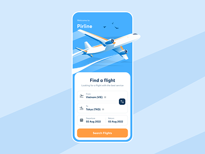 Flight Booking App Design ✈️ airlines animation app booking flight hotel illustration mobile plane ticket travel ui